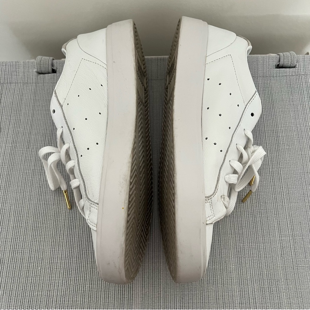 Adidas Women's Sleek Low Top Leather Sneakers - Picture 9 of 11